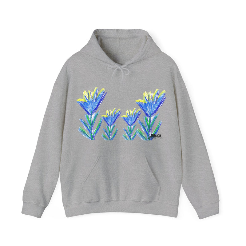 Blue Flower 2 Unisex Heavy Blend™ Hooded Sweatshirt