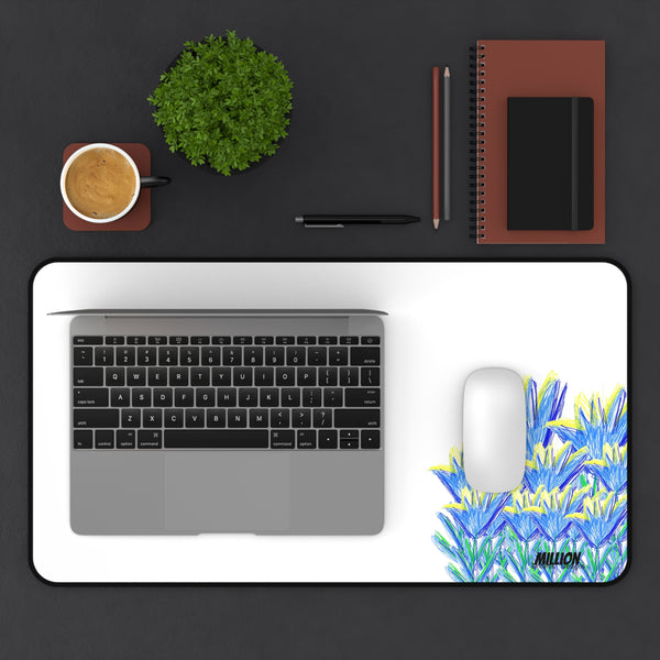 Blue Flower Desk Mat