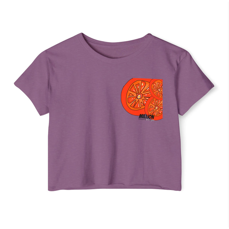 Tangie  Orange Women's Festival Crop Top