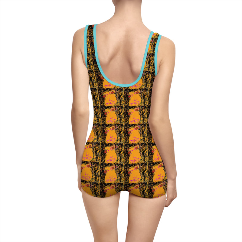 Face Graphic 2.0  Women's Vintage Swimsuit (AOP)