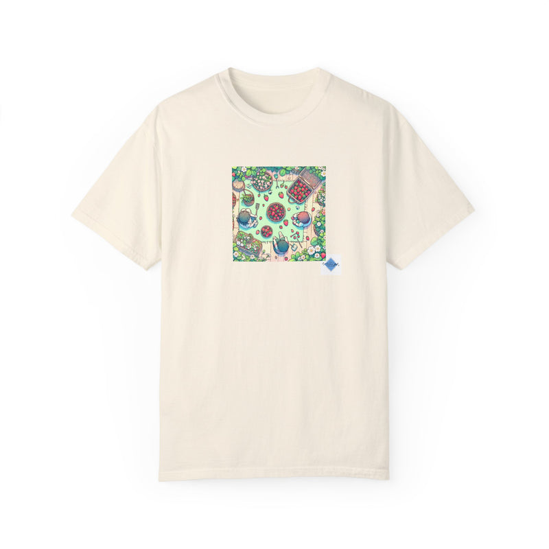 Strawberry Garden Unisex Garment-Dyed T-shirt