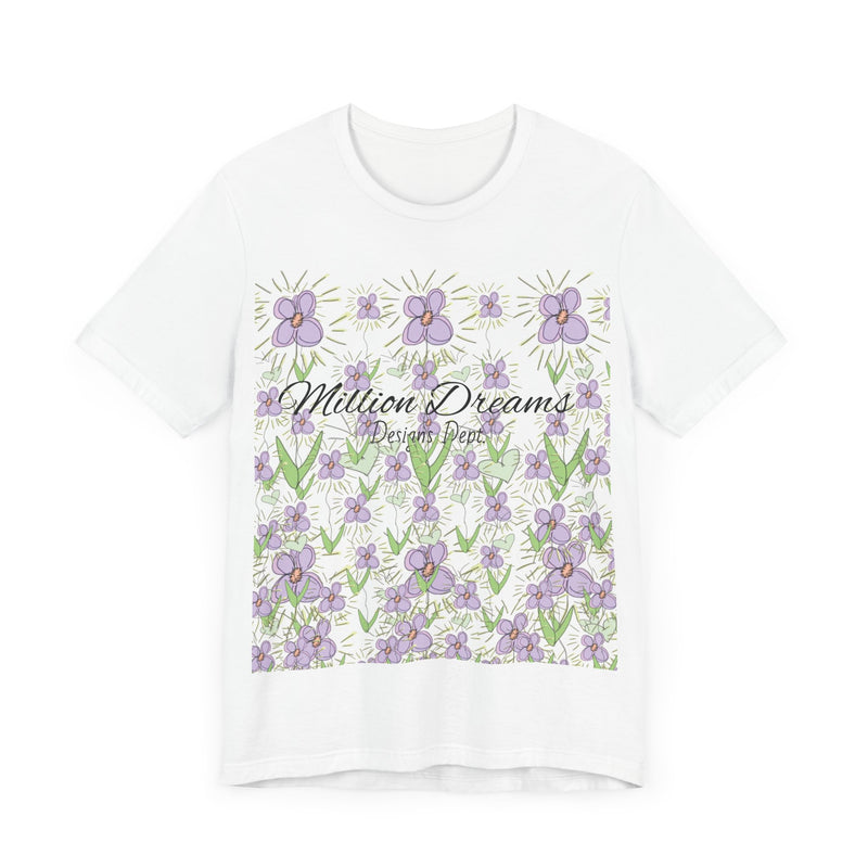 Lavender flowers Jersey  Short Sleeve Tee