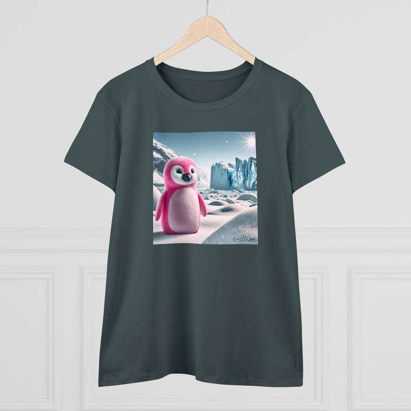 Pink Penguin Women's Midweight Cotton Tee