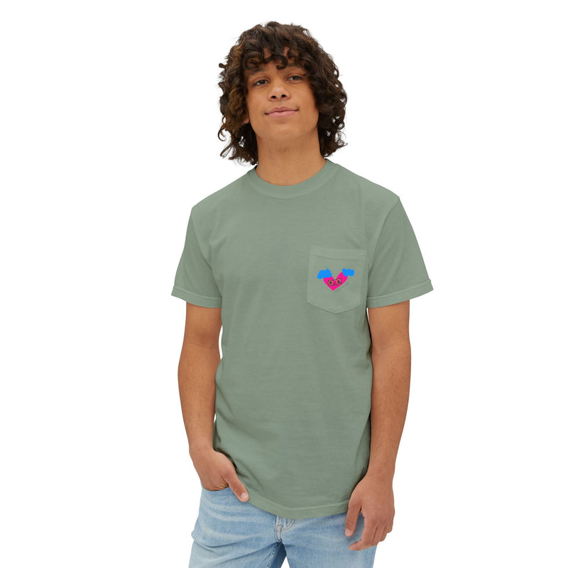 Success Is Inevitable Heart Unisex Garment-Dyed Pocket T-Shirt