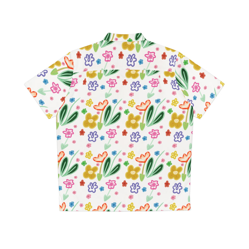 Cute Flower Print Men"s Hawaiian Shirt (AOP)