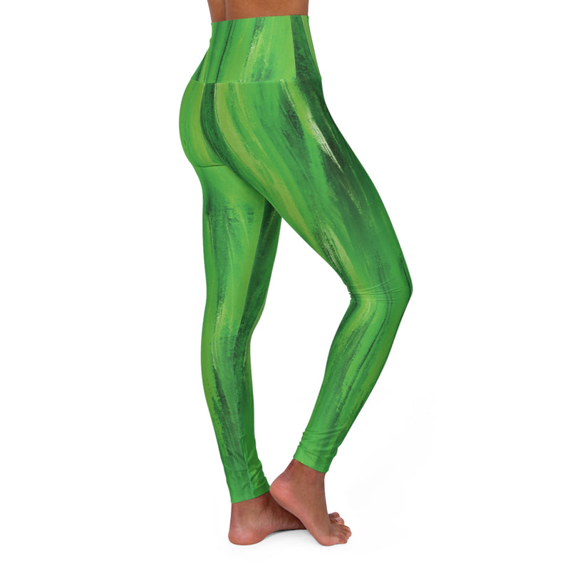 Grinch High Waisted Yoga Leggings (AOP)