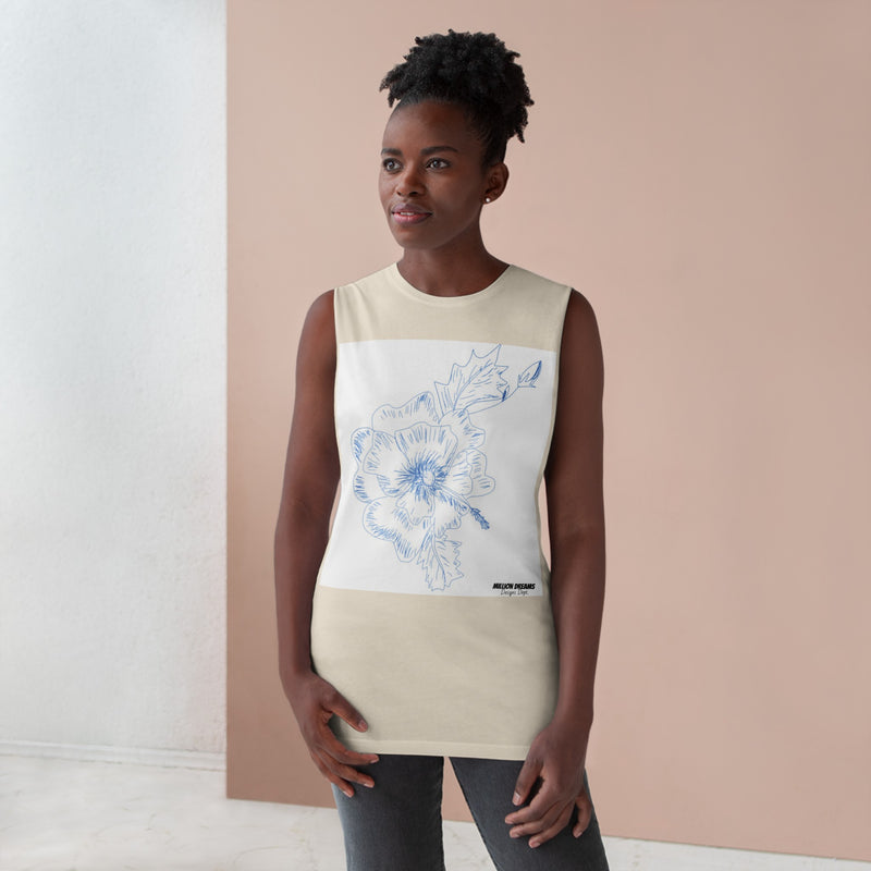 Sketch Flower Unisex Barnard Tank