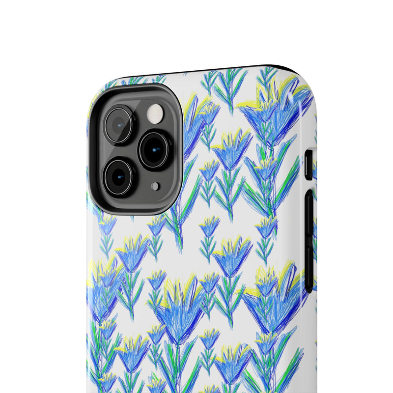 Blue Flower AOP Tough Phone Case