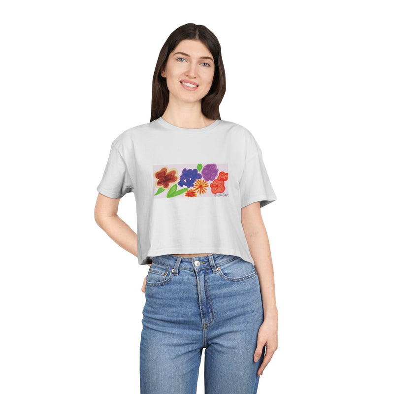 Floral Bold Women's Crop Tee