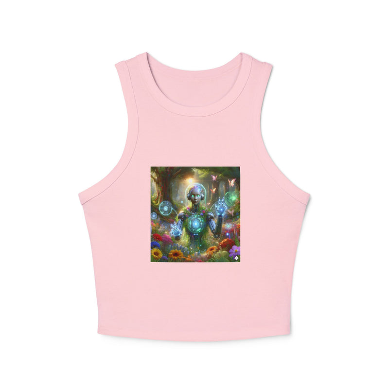 Glowing In The Garden Women's Micro Rib Racer Tank Top