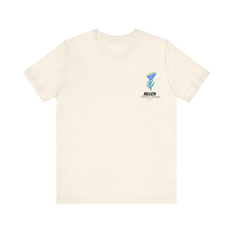 Blue Flower Unisex Jersey Short Sleeve Tee