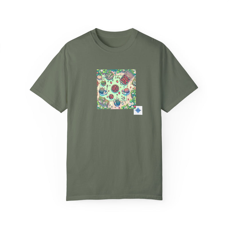 Strawberry Garden Unisex Garment-Dyed T-shirt