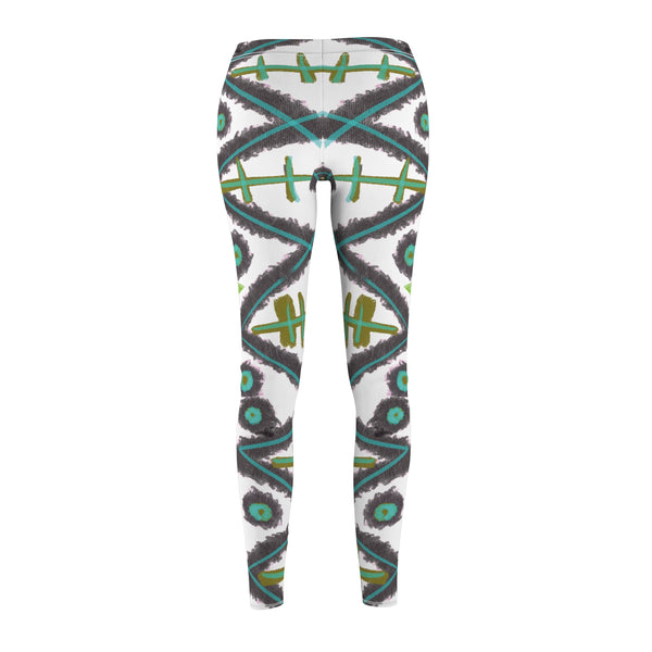 Tribal Star3 Women's Cut & Sew Casual Leggings (AOP)