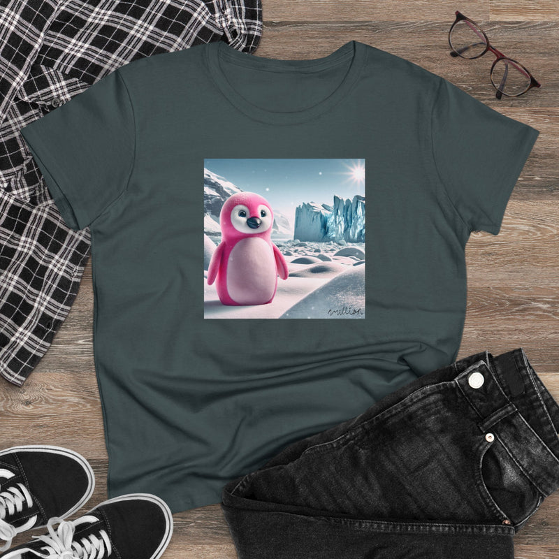 Pink Penguin Women's Midweight Cotton Tee