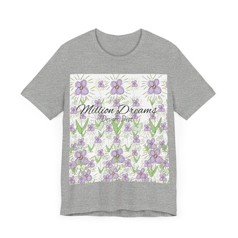 Lavender flowers Jersey  Short Sleeve Tee