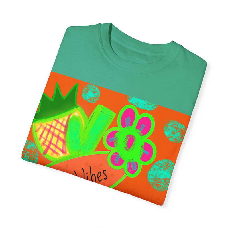 Neon Beach Vibes Unisex Garment-Dyed T-shirt