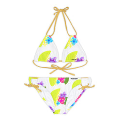 Neon Plants Strappy Bikini Set (AOP)