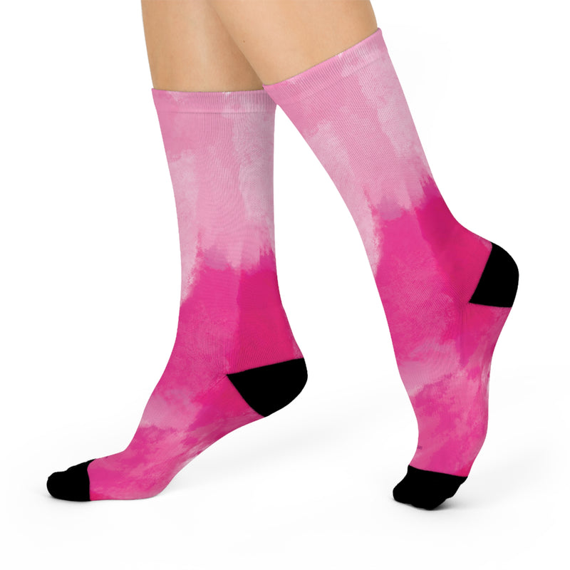 Shades Of Pink Cushioned Crew Socks