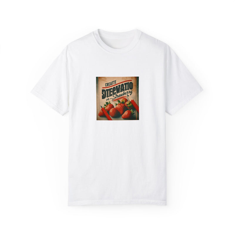 Strawberry Design Unisex Garment-Dyed T-shirt