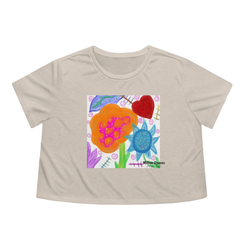 Paint Garden Women's Flowy Cropped Tee