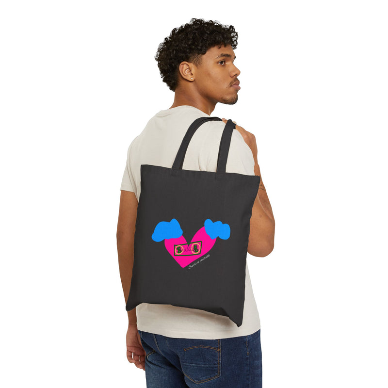 Success Is Inevitable Heart Cotton Canvas Tote Bag