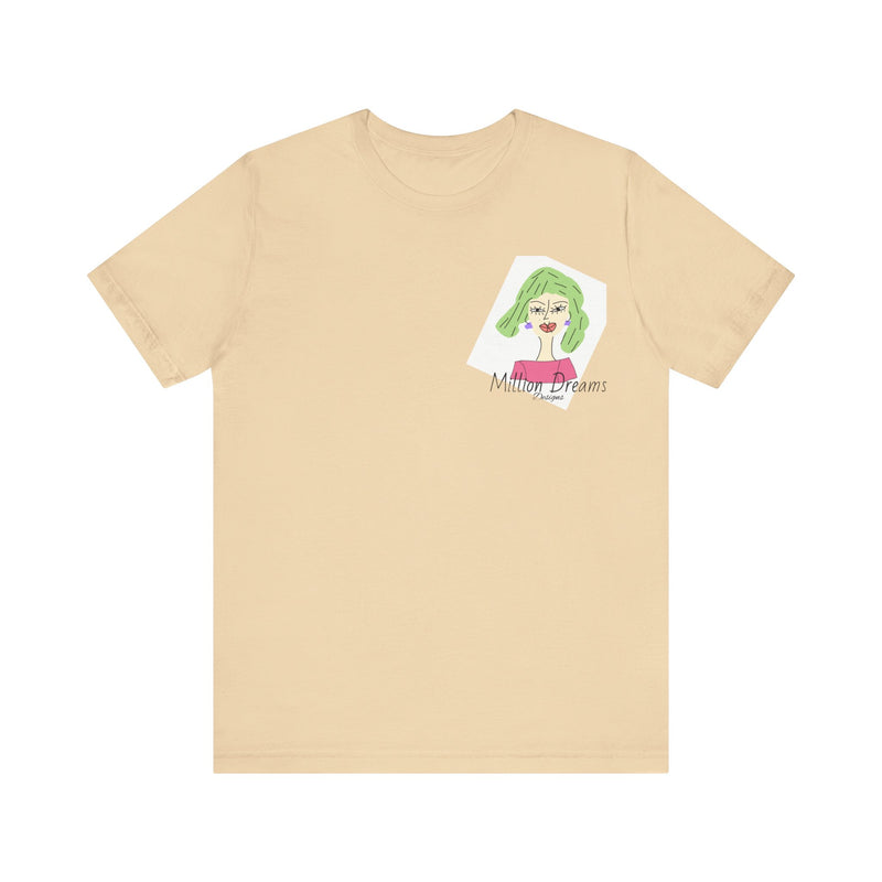 Green Hair Lady Jersey Short Sleeve Tee