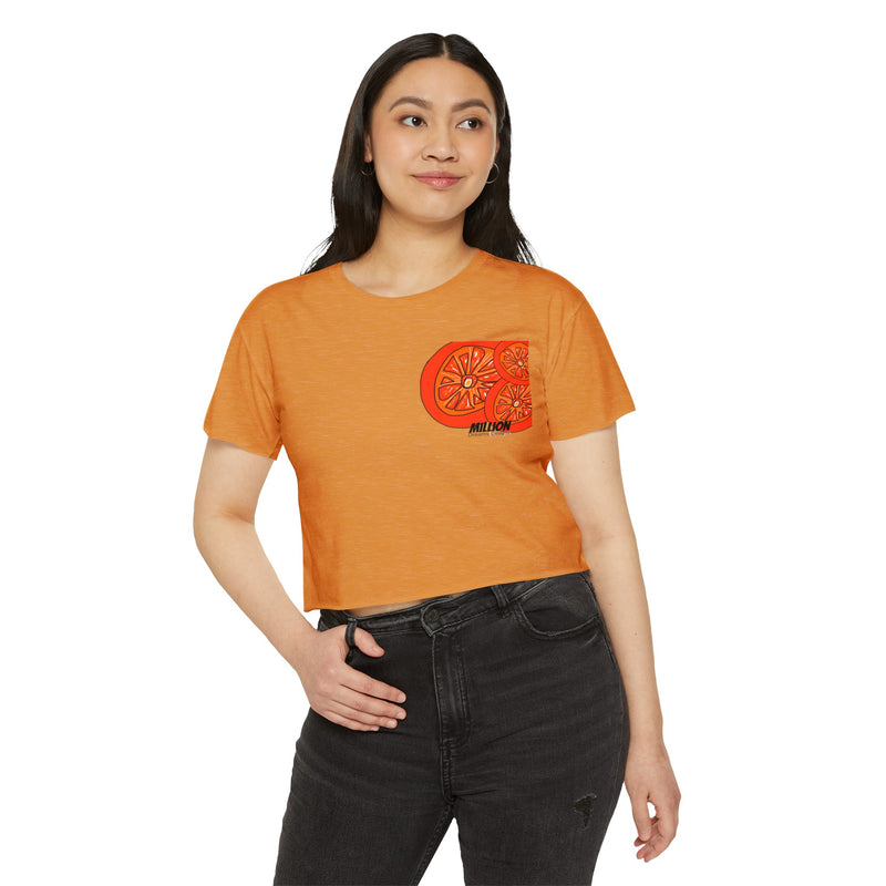 Tangie  Orange Women's Festival Crop Top