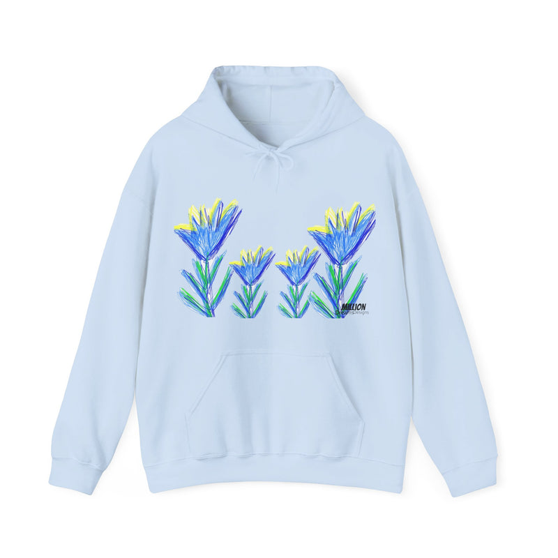 Blue Flower 2 Unisex Heavy Blend™ Hooded Sweatshirt