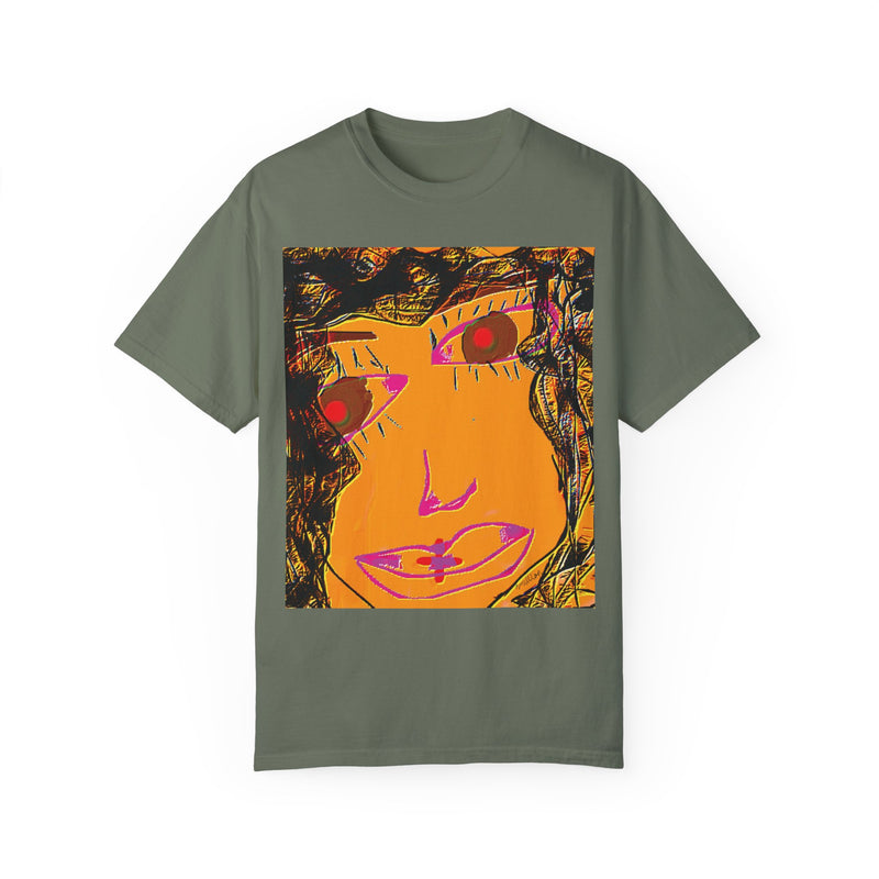 Face Graphic Unisex Garment-Dyed T-shirt