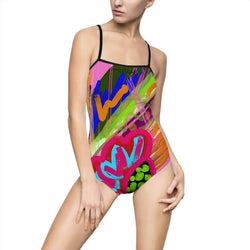 Abstract Frenzy Print Women's One-piece Swimsuit (AOP)