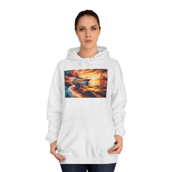 Boat floating Unisex College Hoodie