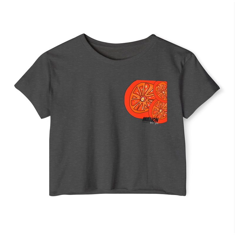 Tangie  Orange Women's Festival Crop Top