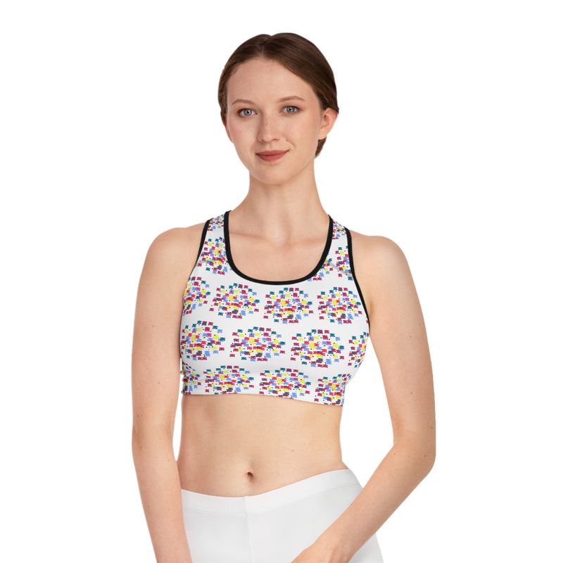 Dots Variety Sports Bra (AOP)