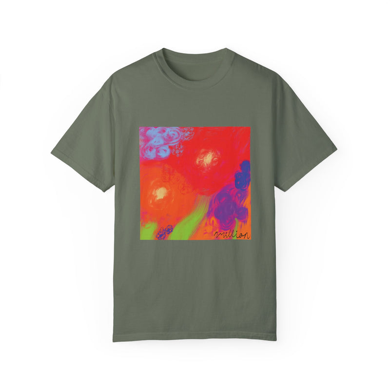 Floral Breeze Unisex Garment-Dyed T-shirt