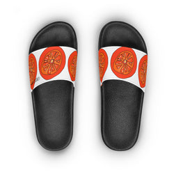 Tangie Orange Women's PU Slide Sandals