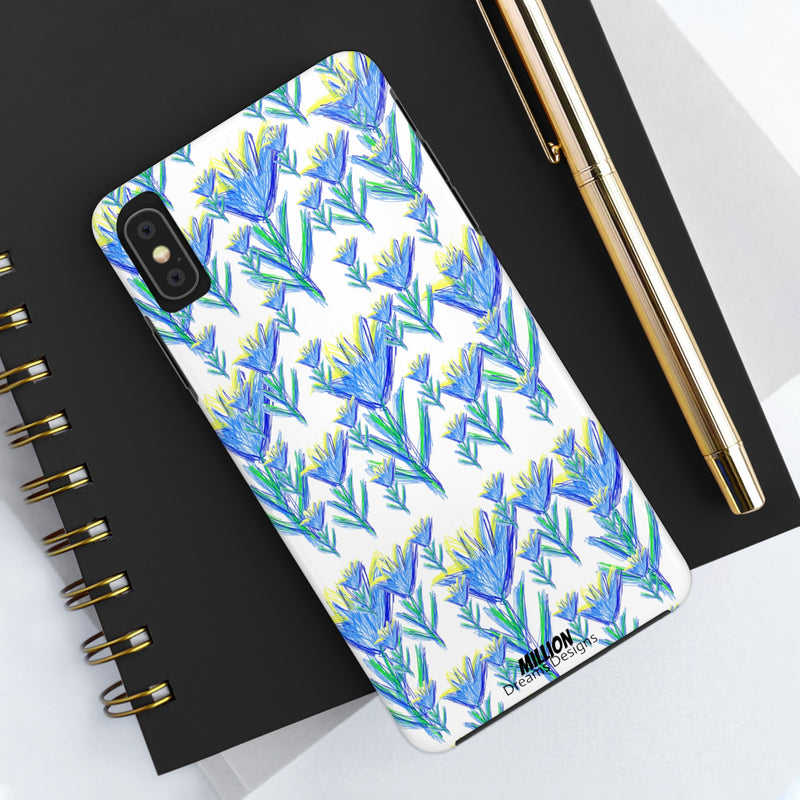 Blue Flower AOP Tough Phone Case