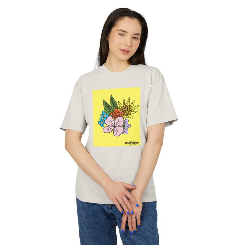 Yellow Flora Unisex Heavy Faded Tee