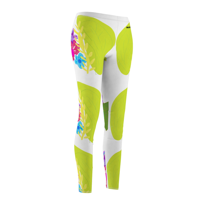 Neon Plants Women's Cut & Sew Casual Leggings (AOP)