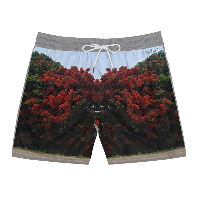 Resort View Men's Mid-Length Swim Shorts (AOP)