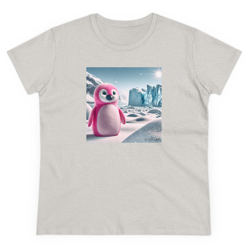 Pink Penguin Women's Midweight Cotton Tee