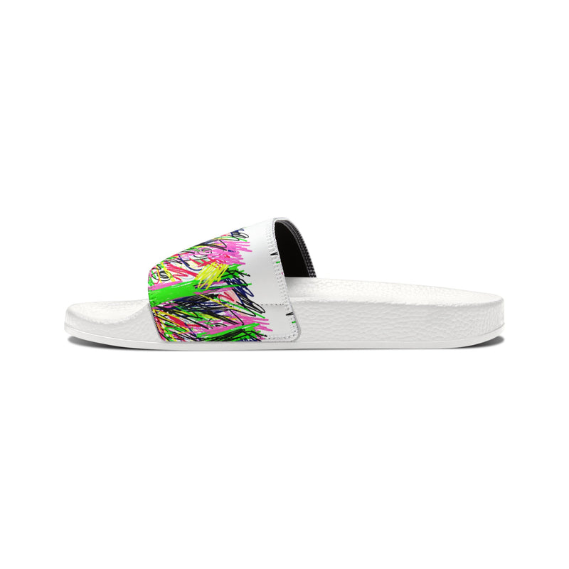 Scribble Art Men's PU Slide Sandals