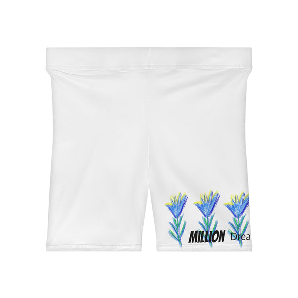 Blue Flower Women's Biker Shorts (AOP)