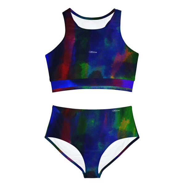 Watercolor Hue Sporty Bikini Set (AOP)