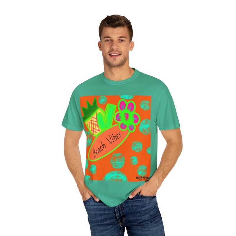 Neon Beach Vibes Unisex Garment-Dyed T-shirt