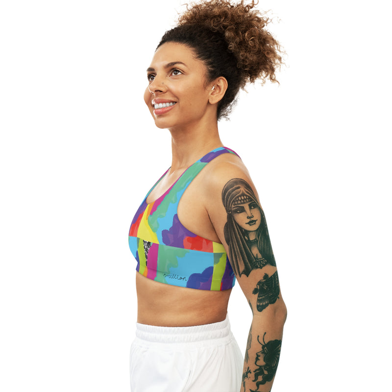 Color Art Seamless Sports Bra (AOP)