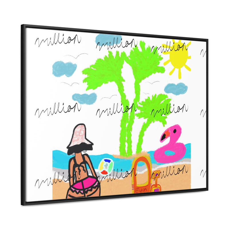 Fun Beach Day Gallery Canvas Wraps, Horizontal Frame