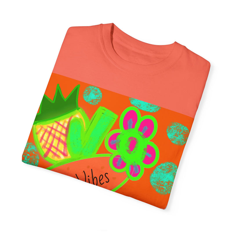 Neon Beach Vibes Unisex Garment-Dyed T-shirt