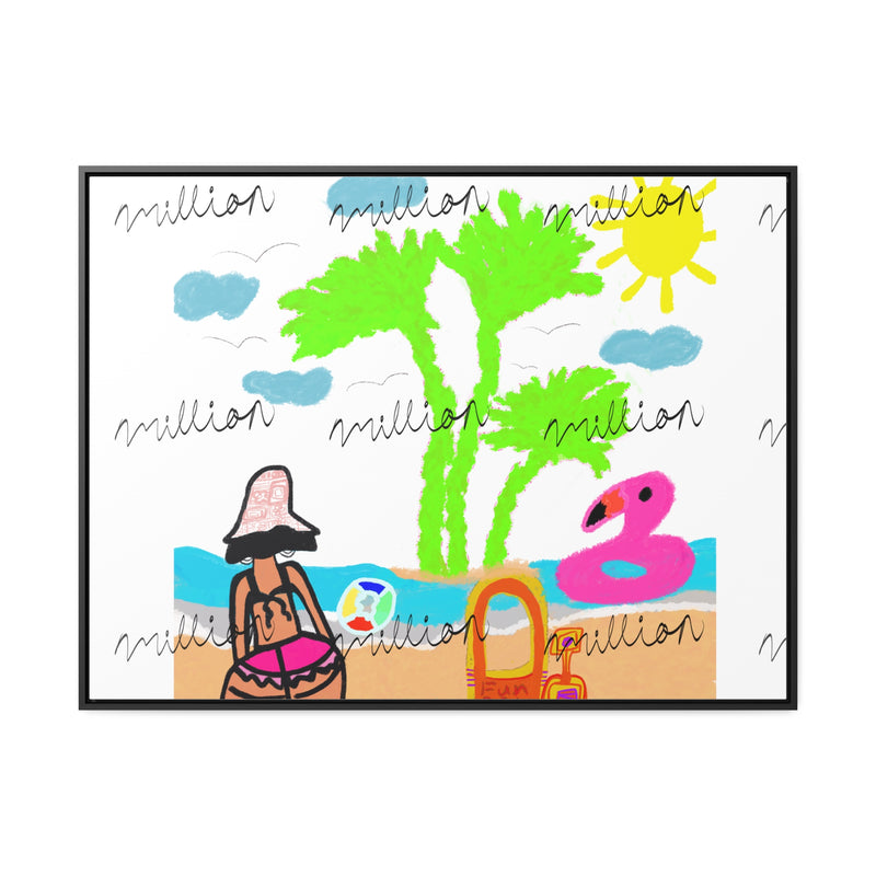 Fun Beach Day Gallery Canvas Wraps, Horizontal Frame