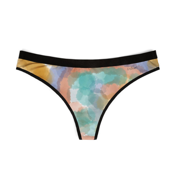 Watercolor Pastel Women's Thongs (AOP)