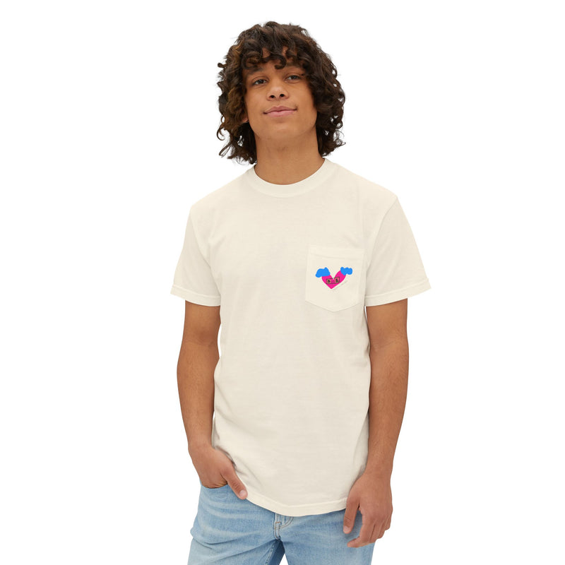 Success Is Inevitable Heart Unisex Garment-Dyed Pocket T-Shirt